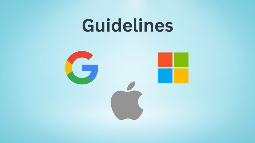 google apple and microsoft user experience guidelines